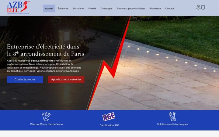 Screenshot of azb-elec.fr