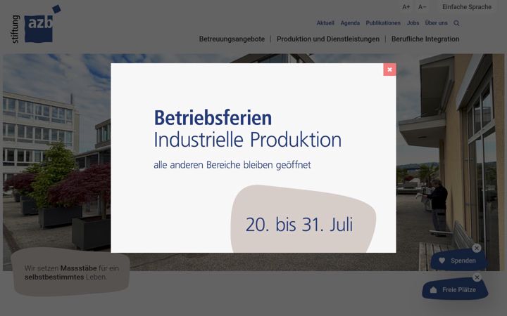 Screenshot of azb.ch