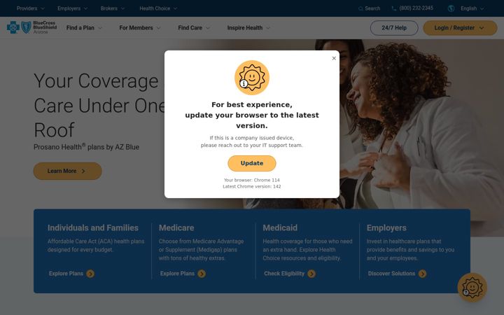 Screenshot of azblue.com
