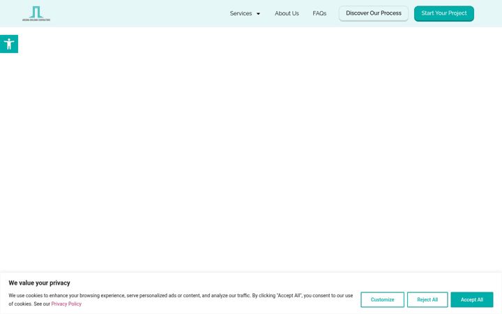 Screenshot of azbuildingcontractors.com