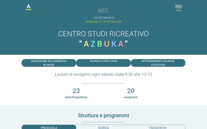 Screenshot of azbukascuolarussa.it