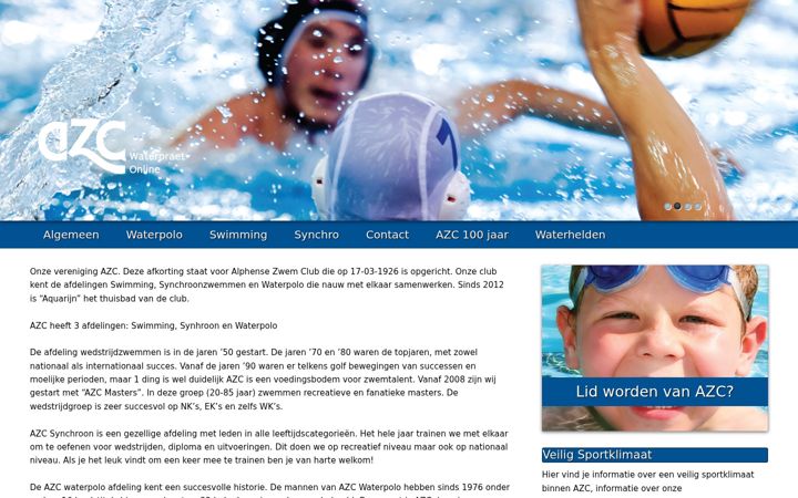 Screenshot of azc-alphen.nl