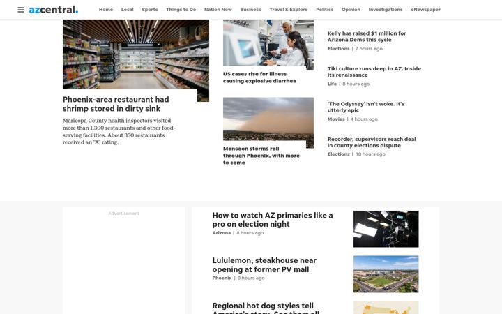 Screenshot ta' azcentral.com