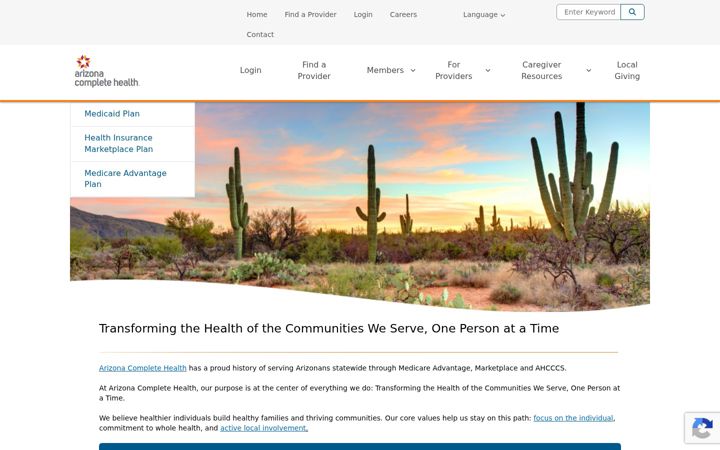 Screenshot of azcompletehealth.com