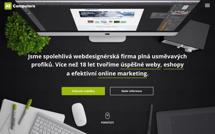 Screenshot ta' azcomputers.cz