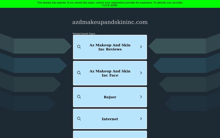Screenshot of azdmakeupandskininc.com
