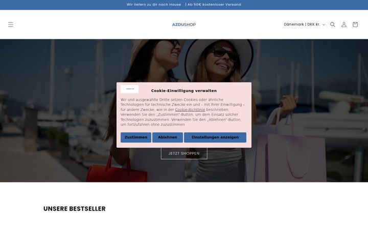 Screenshot of azdushop.com