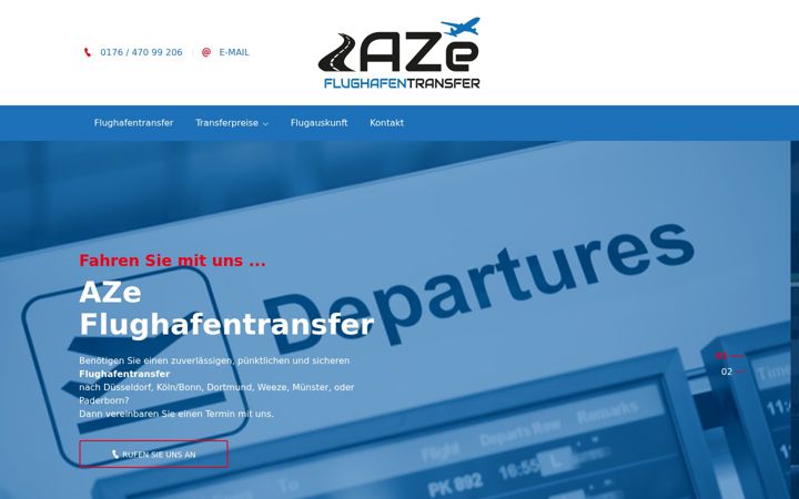 Screenshot of aze-flughafentransfer.de