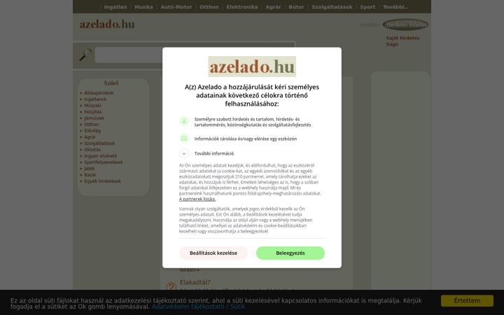 Zrzut ekranu azelado.hu
