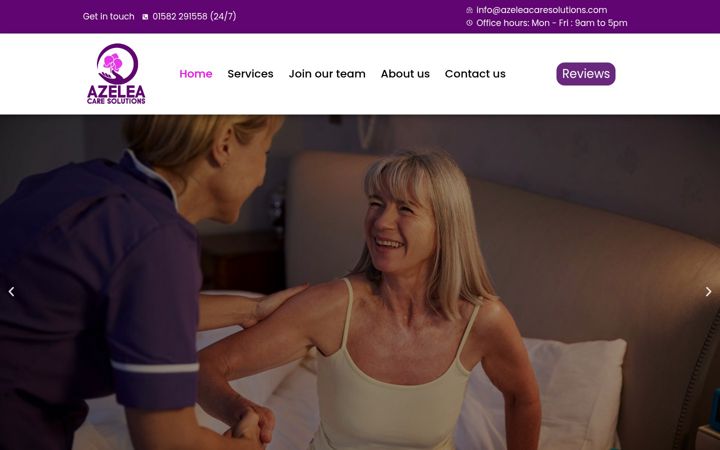 Screenshot of azeleacaresolutions.com