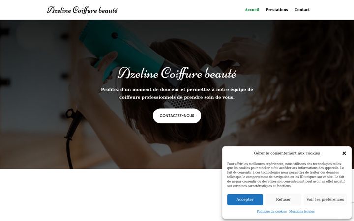 Screenshot of azeline-coiffure44500.fr