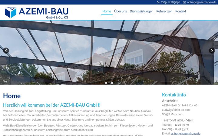 Screenshot of azemi-bau.de