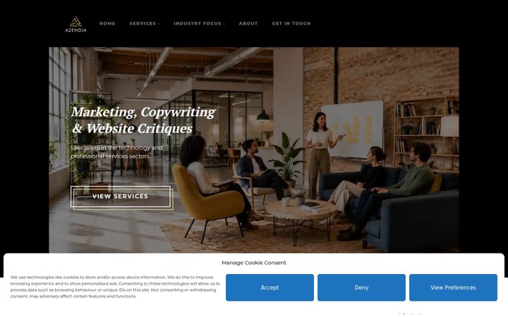 Screenshot of azendia.com