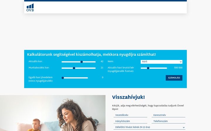 Screenshot of azennyugdijam.hu