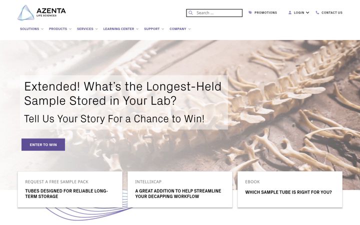 Screenshot of azenta.com
