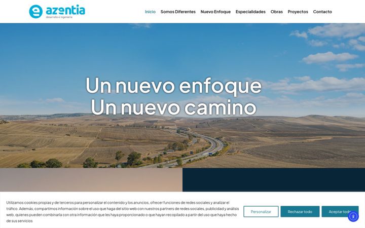 Screenshot of azentiaingenieria.es
