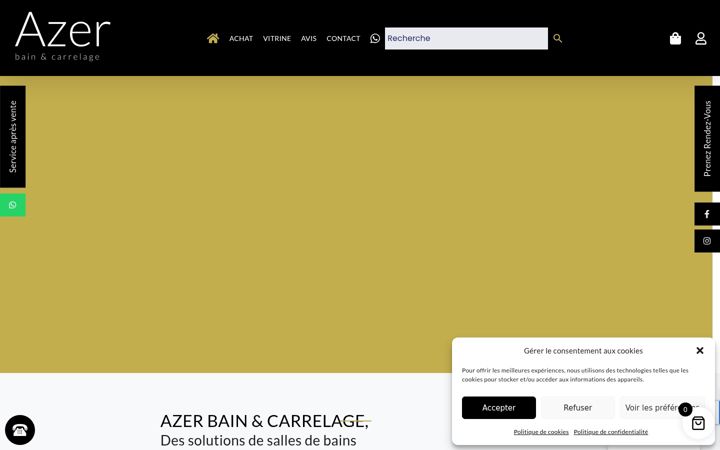 Screenshot of azer-materiaux35.fr