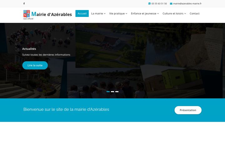 Screenshot of azerables-mairie.fr