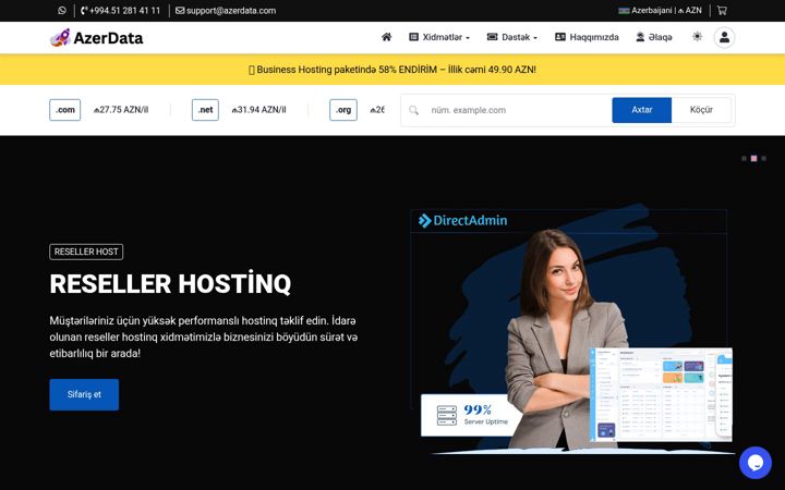 Screenshot of azerdata.com
