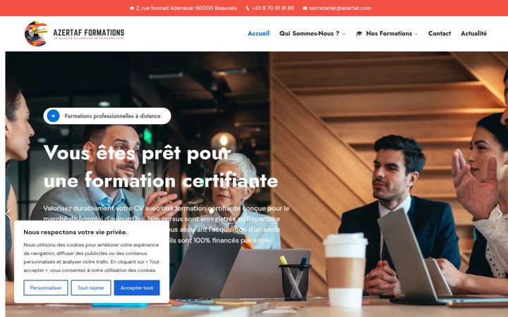 Screenshot of azertaf.com