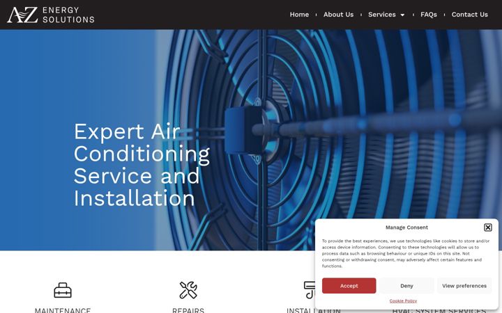 Screenshot of azes.co.uk