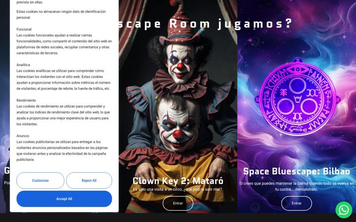 Screenshot of azescaperoom.es
