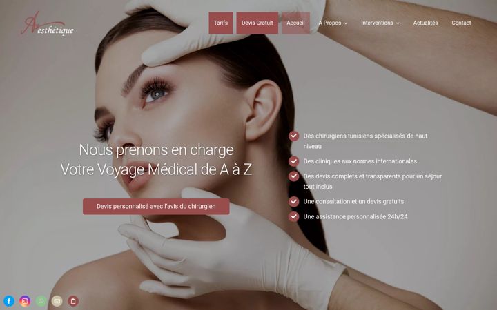 Snímek obrazovky azesthetique.com