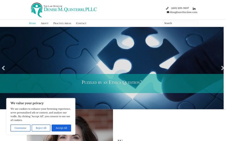Screenshot of azethicslaw.com