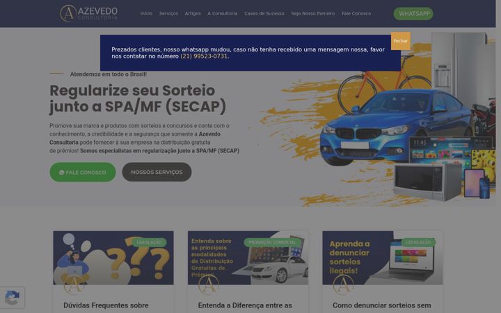 Екранна снимка на azevedoconsultoriajur.com.br
