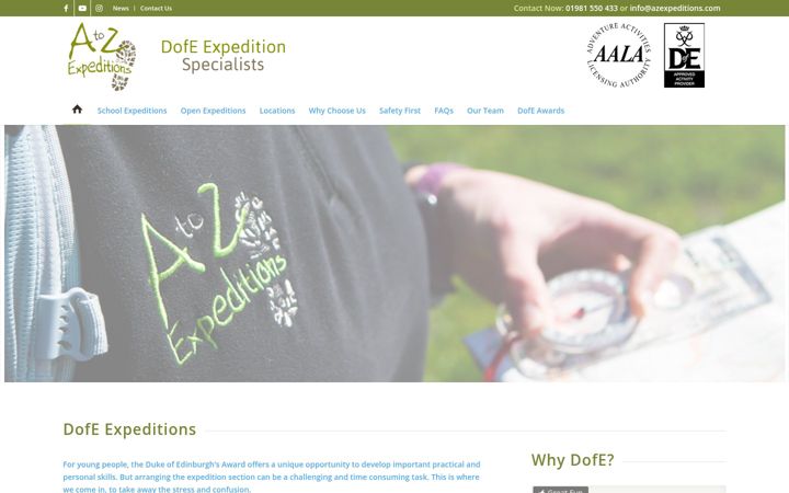 Screenshot of azexpeditions.com