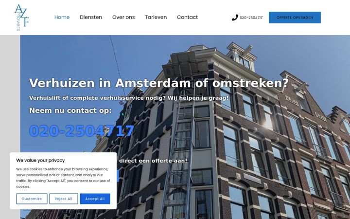 Screenshot of azfmovers.nl