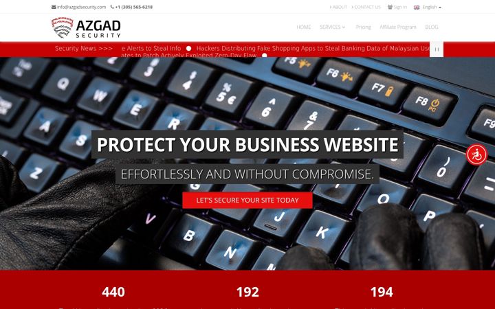 Screenshot of azgadsecurity.com