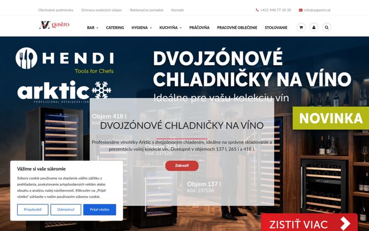 Screenshot of azgastro.sk