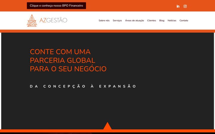 Screenshot of azgestao.com