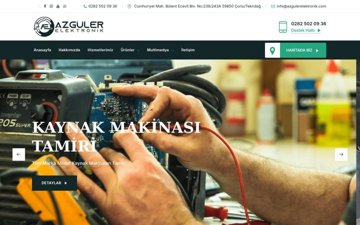 Screenshot of azgulerelektronik.com