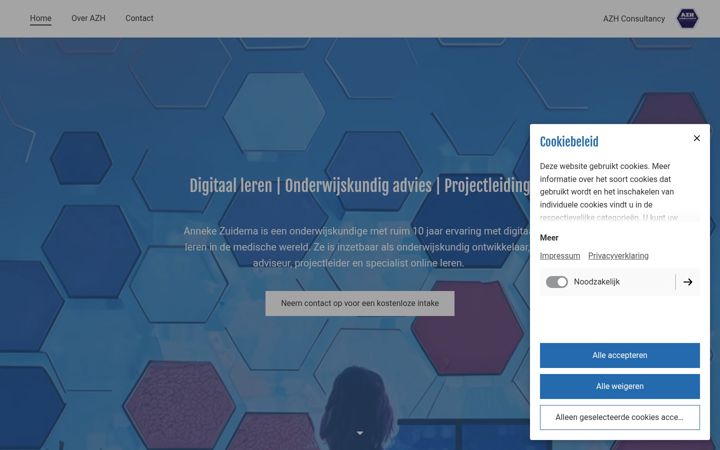 Екранна снимка на azhconsultancy.nl