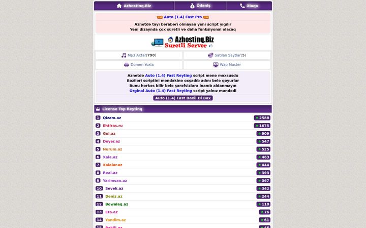 Screenshot of azhostinq.biz