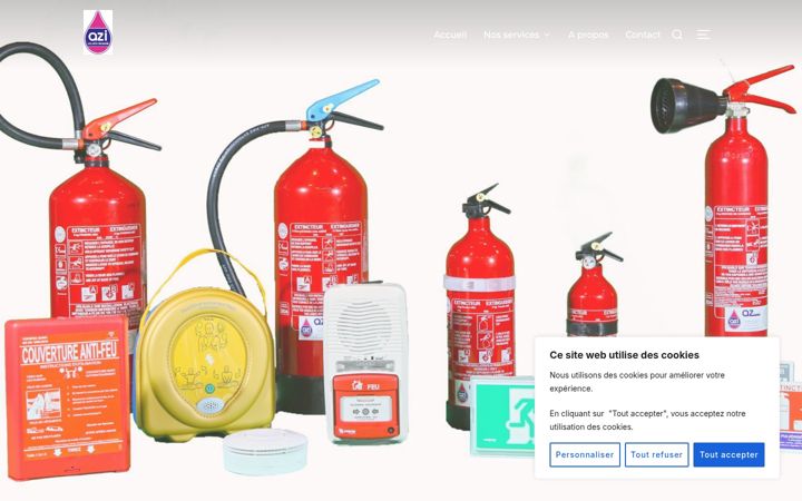 Screenshot of azi-securiteincendie.fr