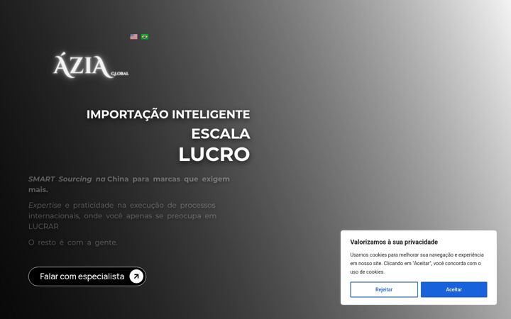 Screenshot of aziaglobal.com