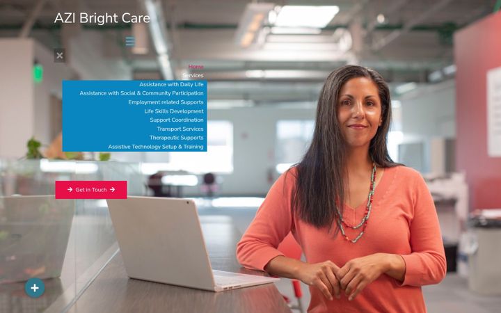 Skjámynd af azibrightcare.com.au