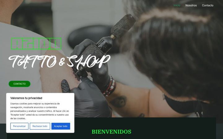 Screenshot of azidotattoo.com