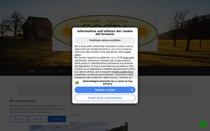 Captură de ecran a aziendaagricolacosta.altervista.org