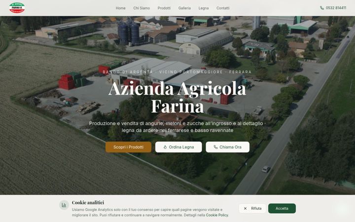 Screenshot of aziendaagricolafarina.com