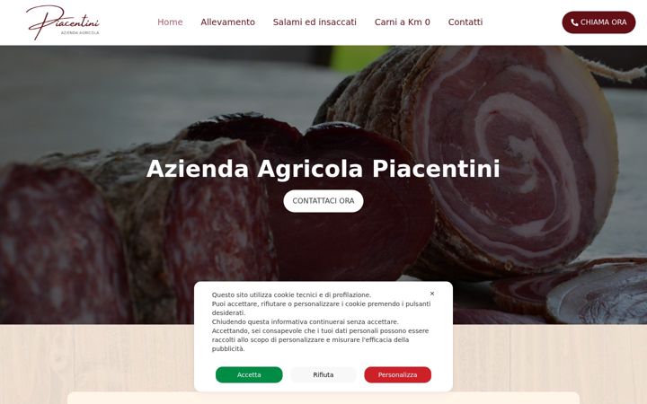 Screenshot of aziendaagricolapiacentini.it
