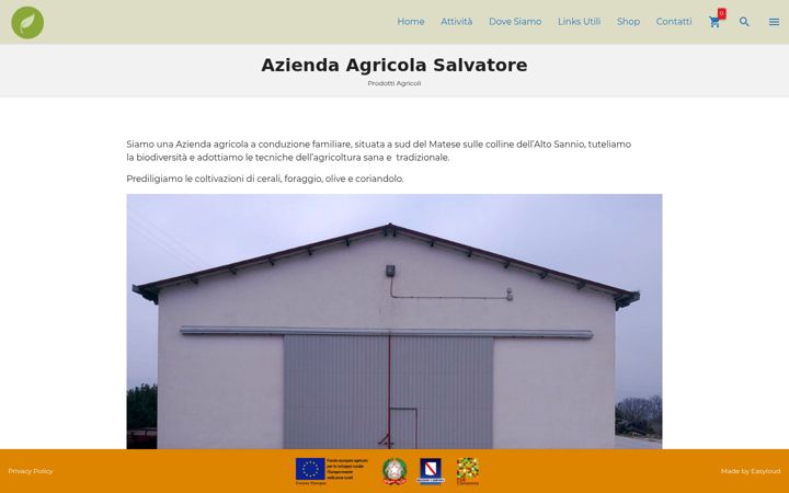 Screenshot of aziendaagricolasalvatore.it