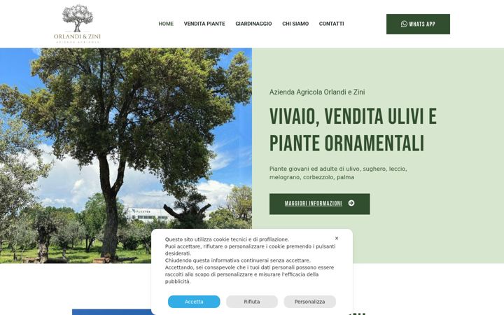 Screenshot of aziendagricolaorlandiezini.it