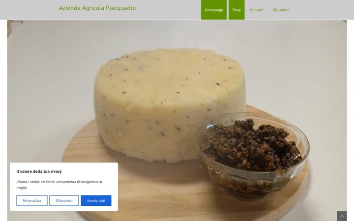 Screenshot of aziendagricolapiacquadio.it