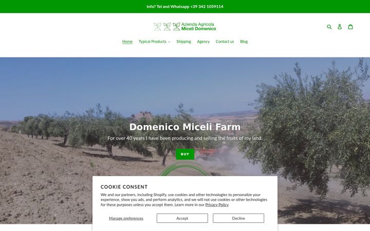 Screenshot of aziendamiceli.com