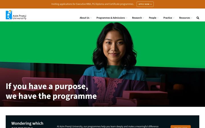 Screenshot of azimpremjiuniversity.edu.in