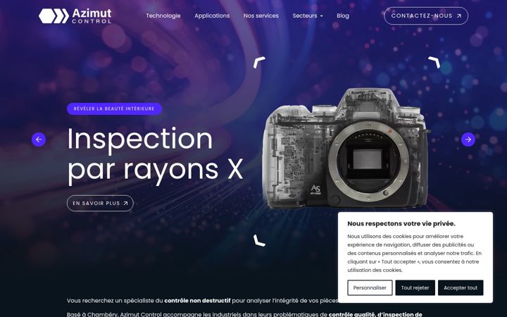 Screenshot of azimut-control.com